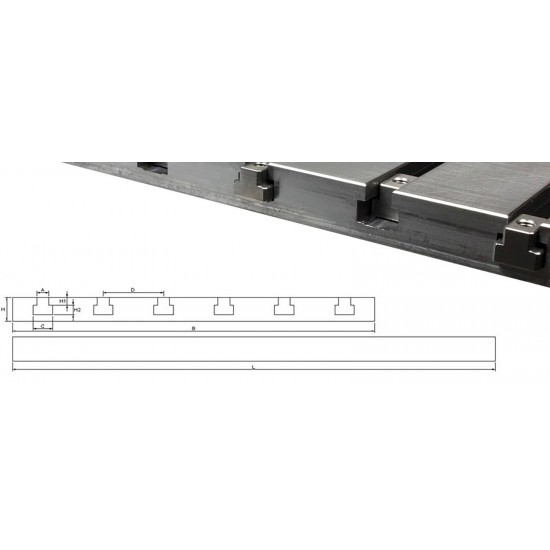 Steel T-slot plate 6030