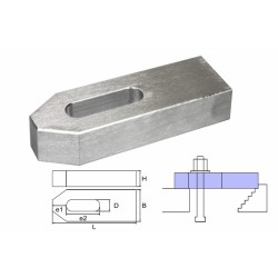 Cast aluminum clamp M12/14x160x40x20